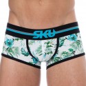 SKU Floral Cotton Trunks - White