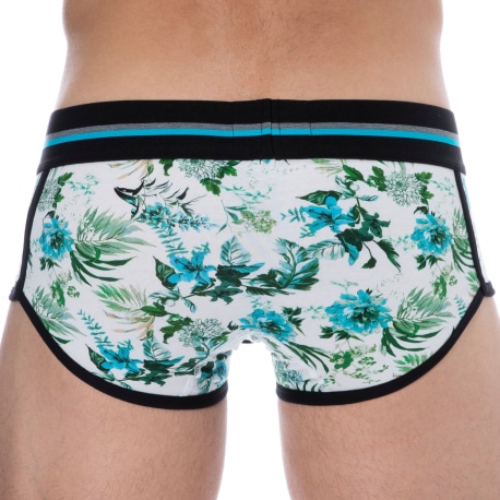 SKU Floral Cotton Trunks - White