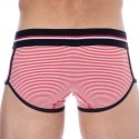 SKU Shorty Coton Rayure Rouge - Blanc