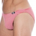 SKU Striped Cotton Mini Briefs - Red - White