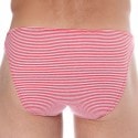 SKU Striped Cotton Mini Briefs - Red - White