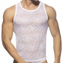 Addicted Flowery Lace Tank Top - White