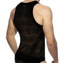 Addicted Flowery Lace Tank Top - Black