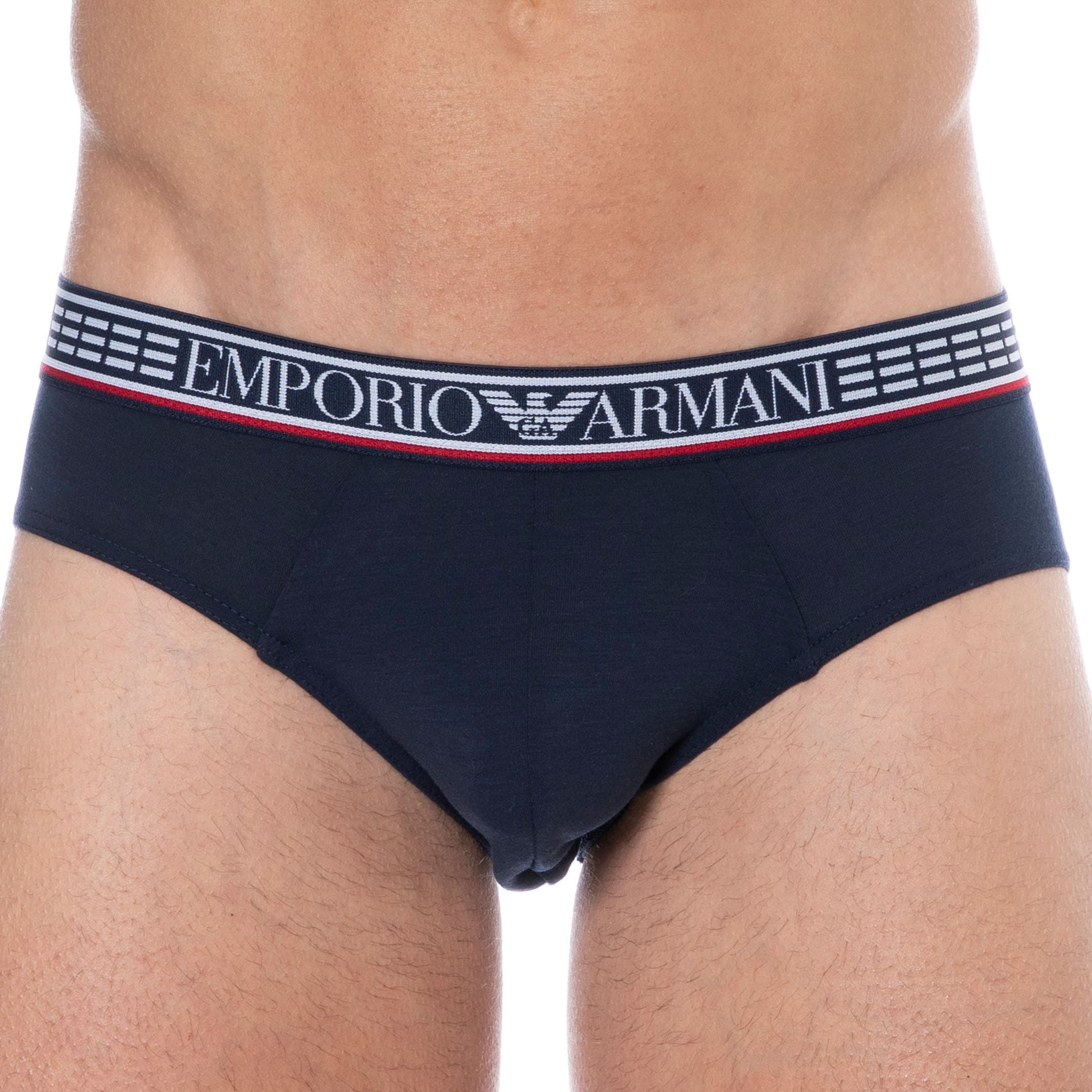 Emporio Armani Soft Touch Eco Fiber Briefs - Navy | INDERWEAR