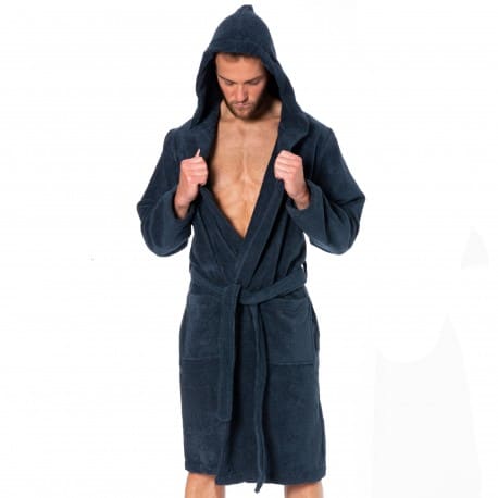 Tommy Hilfiger Cotton Bathrobe - Navy