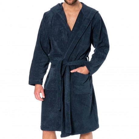 Tommy Hilfiger Cotton Bathrobe - Navy