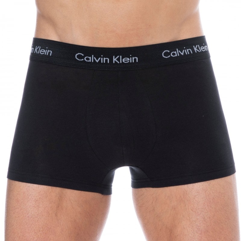 Calvin Klein 3-Pack Cotton Stretch Boxer Briefs - Black - Color Logo