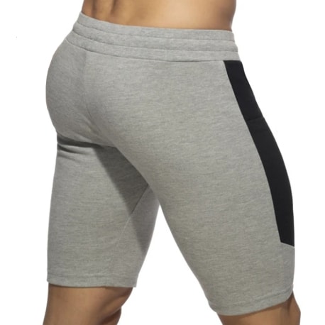 Addicted AD Cotton Long Sports Shorts - Heather Grey