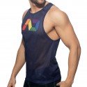 Addicted AD Rainbow Tank Top - Navy