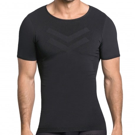 LEO Microfiber Slimming Compression T-Shirt - Black