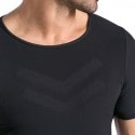 LEO T-shirt Microfibre Compression Modérée Noir