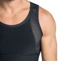 LEO Stretch Cotton Moderate Compression Shaper Tank Top - Black