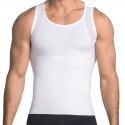 LEO Stretch Cotton Moderate Compression Shaper Tank Top - White