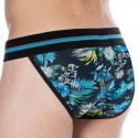 SKU Floral Cotton Tanga Briefs - Atoll Blue