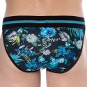 SKU Floral Cotton Tanga Briefs - Atoll Blue