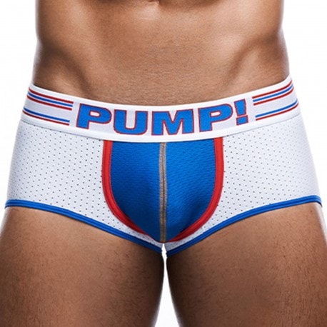 Pump! E-Racer Velocity Bottomless Access Trunks - White - Electric Blue