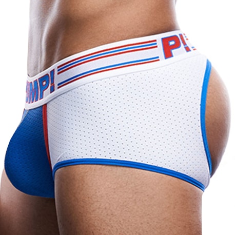 Pump! Shorty Bottomless Access E-Racer Velocity Blanc - Bleu Electrique