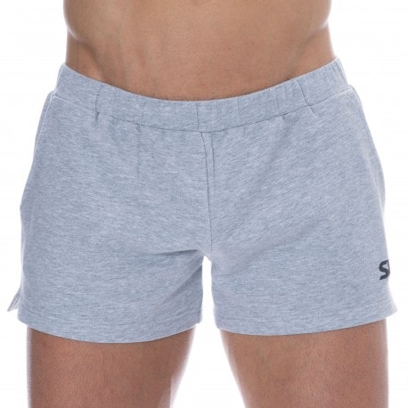 Grey Men s Loungewear long lounge shorts INDERWEAR