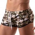 TOF Paris Shorty de Bain Brésilien Iconic Camouflage Kaki