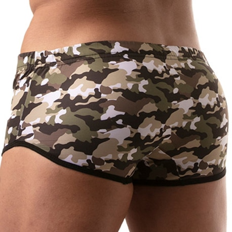 TOF Paris Iconic Brazilian Swim Trunks - Khaki Camo