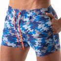 TOF Paris Iconic Swim Shorts - Blue Camo