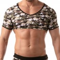 TOF Paris Iconic Crop T-Shirt - Khaki Camo