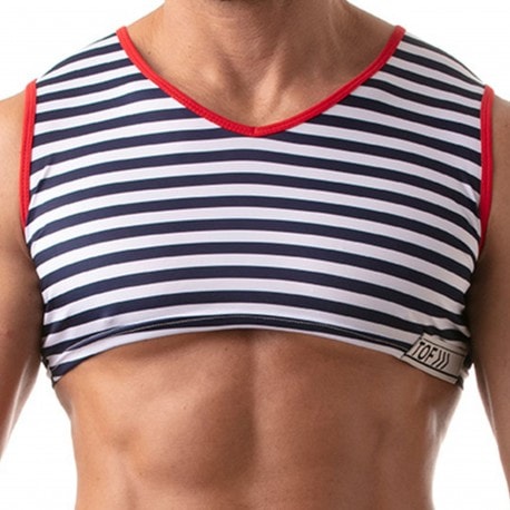 TOF Paris Iconic Crop Tank Top - Sailor