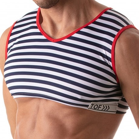 TOF Paris Iconic Crop Tank Top - Sailor