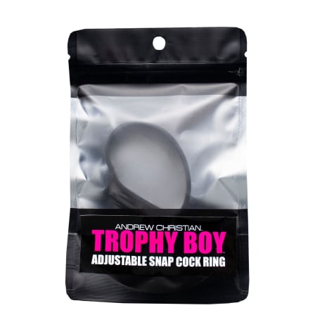 Andrew Christian Cockring Trophy Boy Ajustable Par Boutons-Pression - Noir