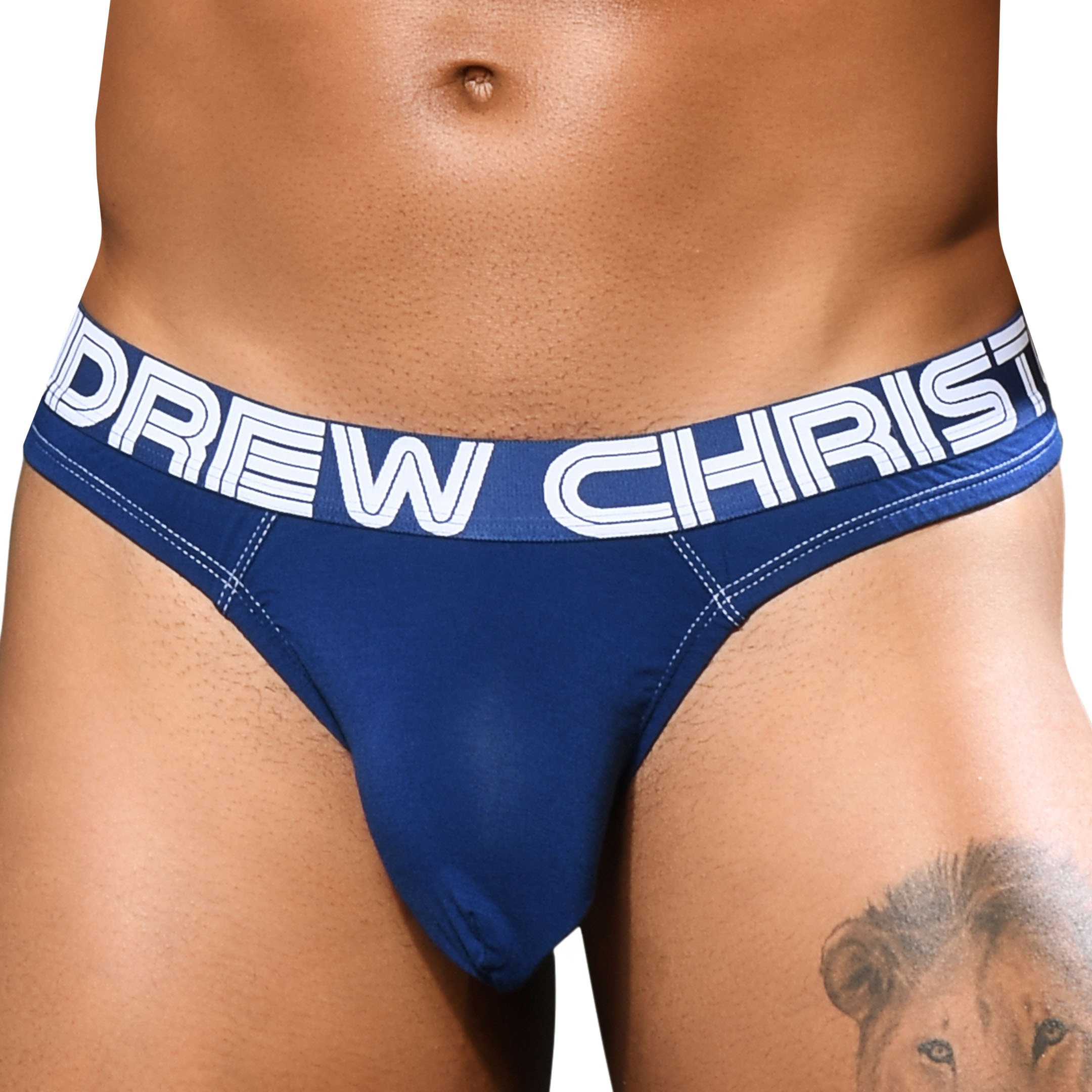 Andrew Christian Almost Naked Bamboo Thong Navy INDERWEAR