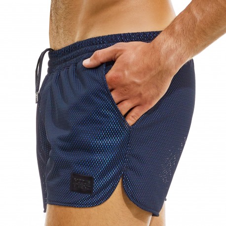 Sandbanks SB Monogram Swim Shorts - Aqua Blue