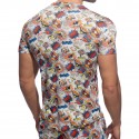 Addicted T-Shirt Comic Microfibre Blanc