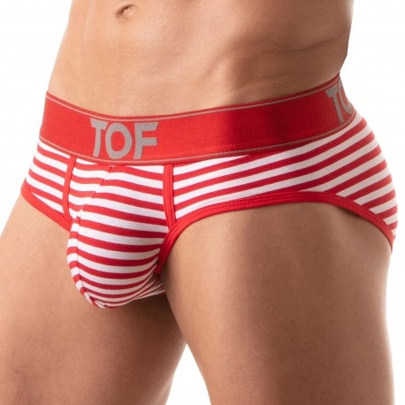 Tuphregyow Fashionable Men's Low-waistline Colorful Stripe Briefs