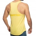 Addicted U-Neck Cotton Tank Top - Yellow