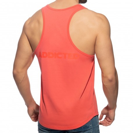 MUSCLE ALIVE Mens Bodybuilding Stringer Tank Tops Cotton Racerback Arch Hem  Red Color Size S (Color: Red, Tamaño: Small)