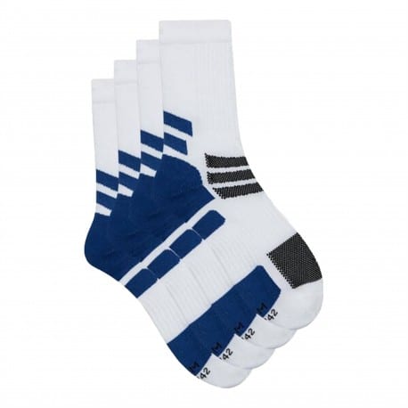 DIM 2-Pack X-Temp Sport Socks - White - Blue