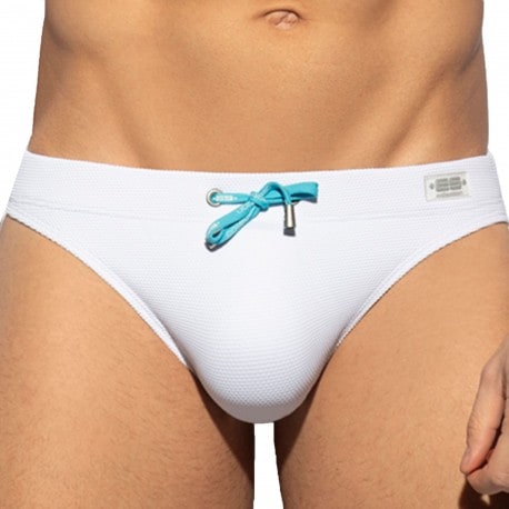 ES Collection Pique Swim Briefs - White