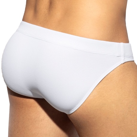 ES Collection Pique Swim Briefs - White