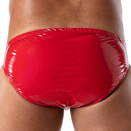 TOF Paris Vinyl Bikini Briefs - Red