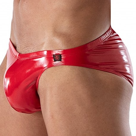 TOF Paris Vinyl Bikini Briefs - Red