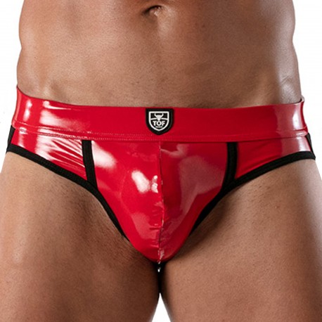 TOF Paris Vinyl Jock Strap - Red