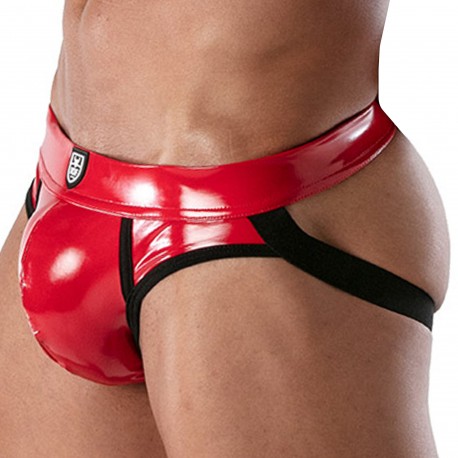 TOF Paris Vinyl Jock Strap - Red