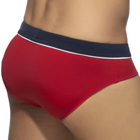 Addicted Sport Detail Binding Swim Briefs - Red