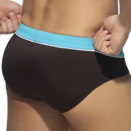 Addicted Slip de Bain Sport Detail Binding Marron