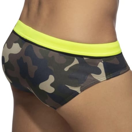 Addicted Slip de Bain Sport Detail Binding Camouflage