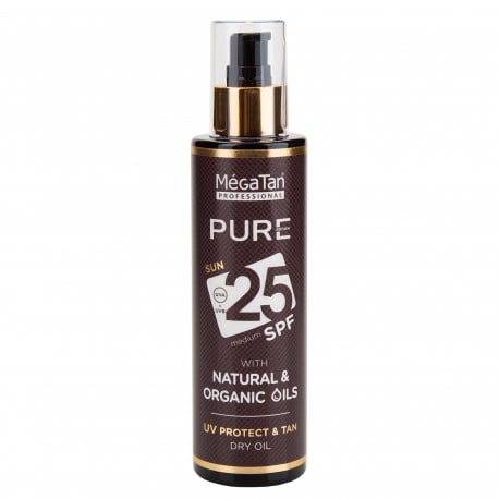 MégaTan Pure Natural Dry Tanning Oil + Sunscreen SPF25 - 160 ml