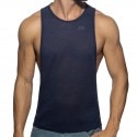 Addicted Flame Low Rider Tank Top - Navy