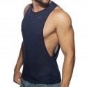 Addicted Flame Low Rider Tank Top - Navy