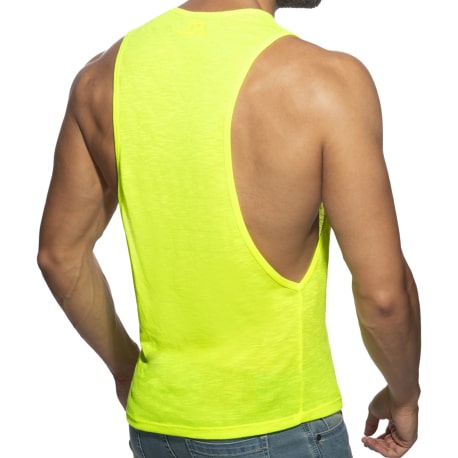 Addicted Flame Low Rider Tank Top - Neon Yellow