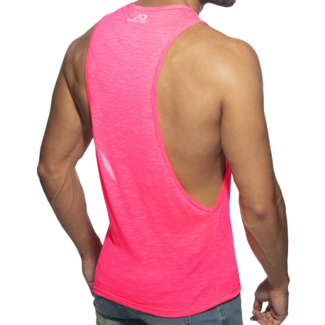 Addicted Flame Low Rider Tank Top - Neon Pink